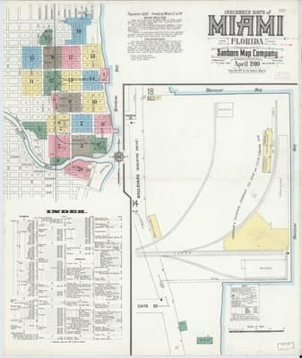 Sanborn Fire Insurance Map: Miami, Florida (1910)