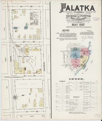 Sanborn Fire Insurance Map: Palatka, Florida (1887)
