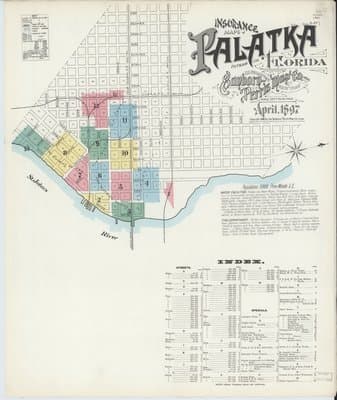 Sanborn Fire Insurance Map: Palatka, Florida (1897)