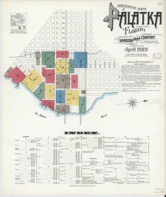Sanborn Fire Insurance Map: Palatka, Florida (1909)