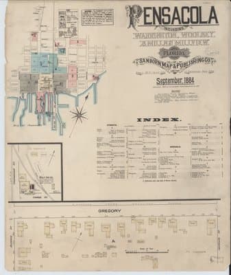 Sanborn Fire Insurance Map: Pensacola, Florida (1884)