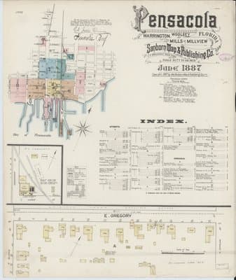 Sanborn Fire Insurance Map: Pensacola, Florida (1887)