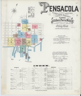 Sanborn Fire Insurance Map: Pensacola, Florida (1892)