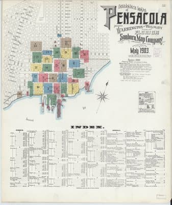 Sanborn Fire Insurance Map: Pensacola, Florida (1903)