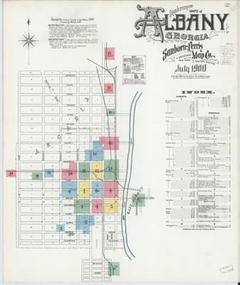 Sanborn Fire Insurance Map: Albany, Georgia (1900)