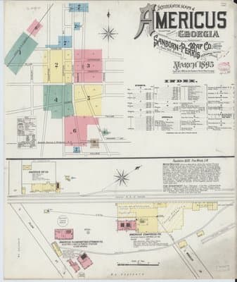 Sanborn Fire Insurance Map: Americus, Georgia (1895)