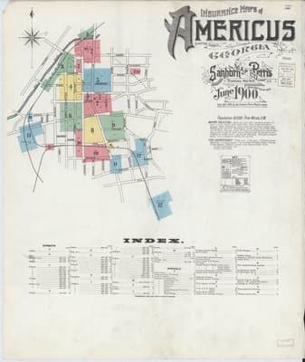 Sanborn Fire Insurance Map: Americus, Georgia (1900)