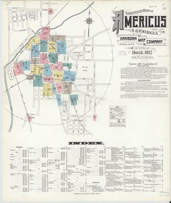 Sanborn Fire Insurance Map: Americus, Georgia (1912)