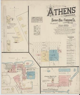 Sanborn Fire Insurance Map: Athens, Georgia (1885)