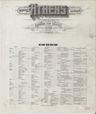 Sanborn Fire Insurance Map: Athens, Georgia (1918)