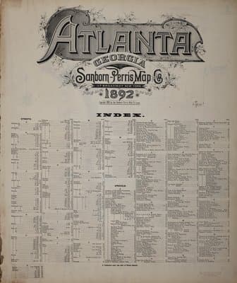 Sanborn Fire Insurance Map: Atlanta, Georgia (1892)