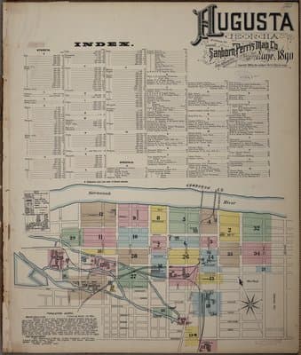 Sanborn Fire Insurance Map: Augusta, Georgia (1890)