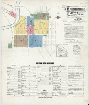Sanborn Fire Insurance Map: Bainbridge, Georgia (1916)