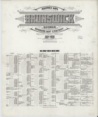Sanborn Fire Insurance Map: Brunswick, Georgia (1920)