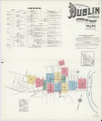 Sanborn Fire Insurance Map: Dublin, Georgia (1913)