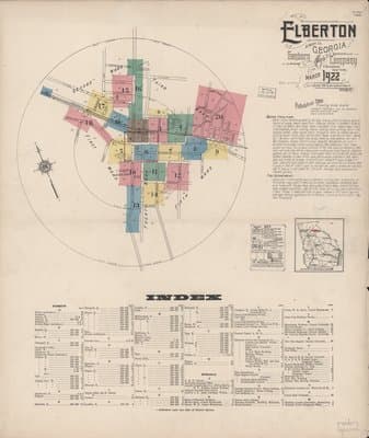 Sanborn Fire Insurance Map: Elberton, Georgia (1922)