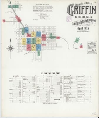 Sanborn Fire Insurance Map: Griffin, Georgia (1905)