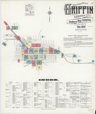 Sanborn Fire Insurance Map: Griffin, Georgia (1909)