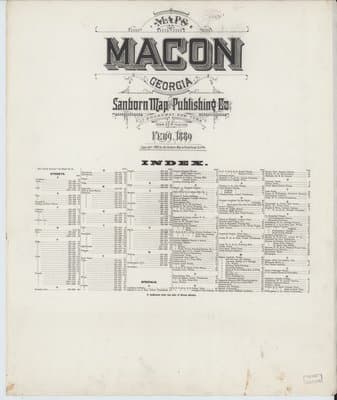 Sanborn Fire Insurance Map: Macon, Georgia (1889)
