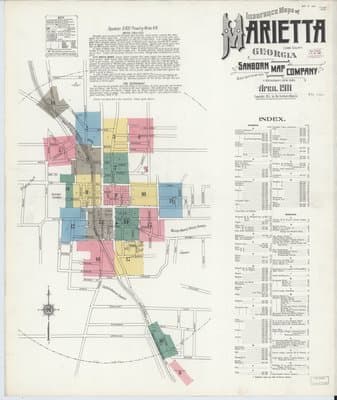 Sanborn Fire Insurance Map: Marietta, Georgia (1911)