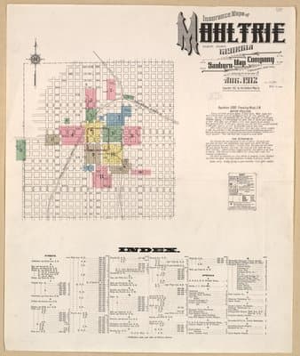 Sanborn Fire Insurance Map: Moultrie, Georgia (1902)