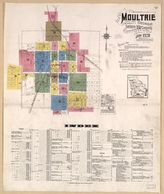 Sanborn Fire Insurance Map: Moultrie, Georgia (1920)
