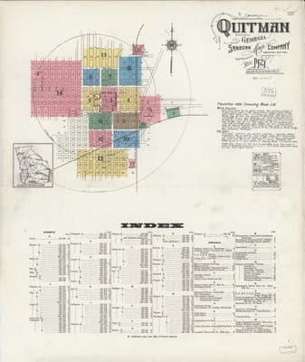 Sanborn Fire Insurance Map: Quitman, Georgia (1921)