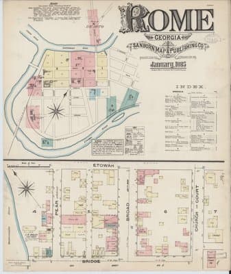 Sanborn Fire Insurance Map: Rome, Georgia (1885)