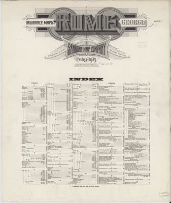 Sanborn Fire Insurance Map: Rome, Georgia (1915)