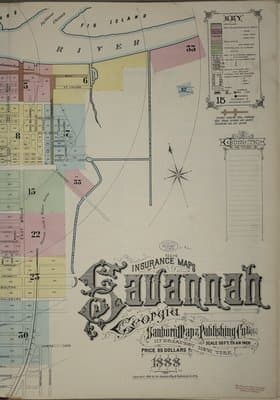 Sanborn Fire Insurance Map: Savannah, Georgia (1888)