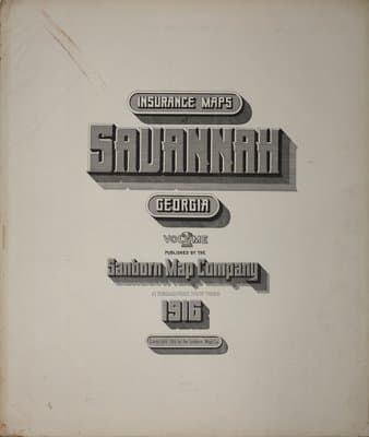 Sanborn Fire Insurance Map: Savannah, Georgia (1916)