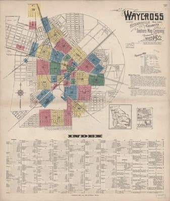 Sanborn Fire Insurance Map: Waycross, Georgia (1922)