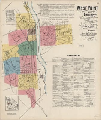 Sanborn Fire Insurance Map: West Point, Georgia (1922)