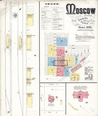 Sanborn Fire Insurance Map: Moscow, Idaho (1896)