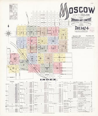 Sanborn Fire Insurance Map: Moscow, Idaho (1904)