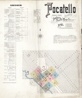Sanborn Fire Insurance Map: Pocatello, Idaho (1900)