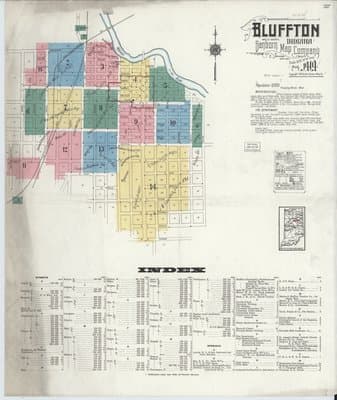 Sanborn Fire Insurance Map: Bluffton, Indiana (1919)