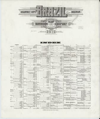 Sanborn Fire Insurance Map: Brazil, Indiana (1921)