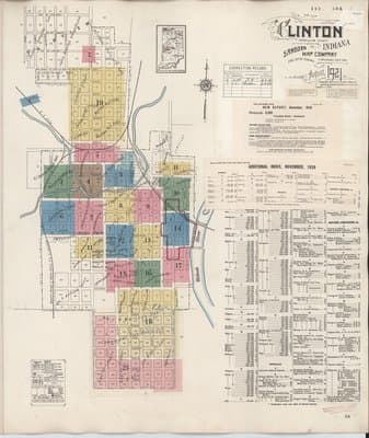 Sanborn Fire Insurance Map: Clinton, Indiana (1921)