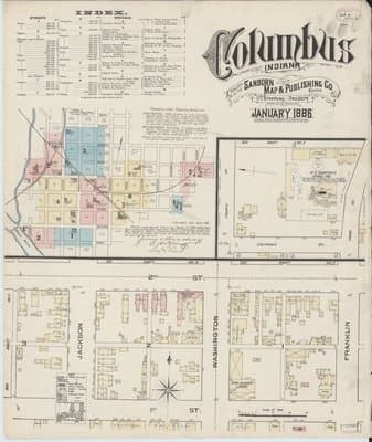 Sanborn Fire Insurance Map: Columbus, Indiana (1886)