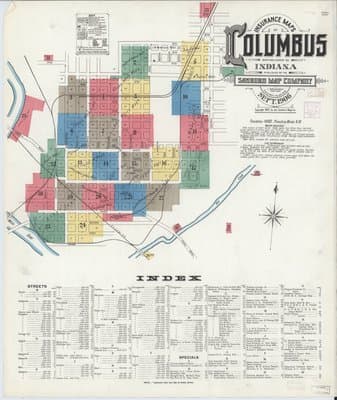 Sanborn Fire Insurance Map: Columbus, Indiana (1906)