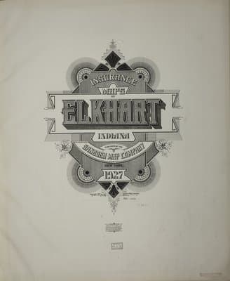 Sanborn Fire Insurance Map: Elkhart, Indiana (1927)