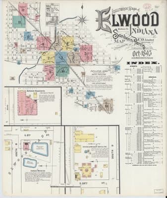Sanborn Fire Insurance Map: Elwood, Indiana (1895)