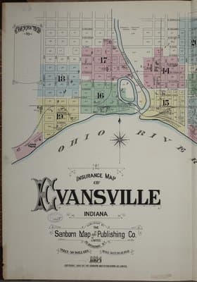 Sanborn Fire Insurance Map: Evansville, Indiana (1884)