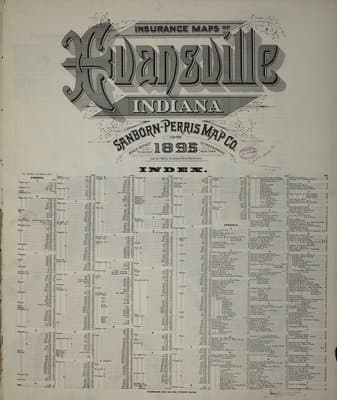 Sanborn Fire Insurance Map: Evansville, Indiana (1895)