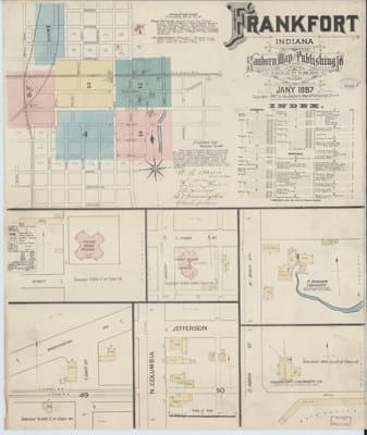 Sanborn Fire Insurance Map: Frankfort, Indiana (1887)