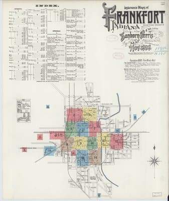 Sanborn Fire Insurance Map: Frankfort, Indiana (1898)