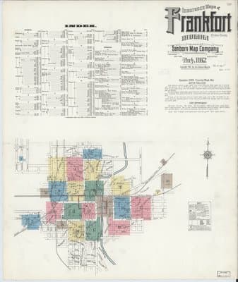 Sanborn Fire Insurance Map: Frankfort, Indiana (1912)