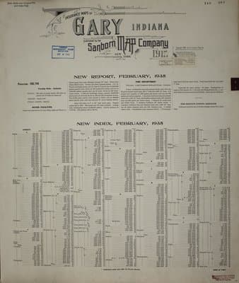 Sanborn Fire Insurance Map: Gary, Indiana (1915)