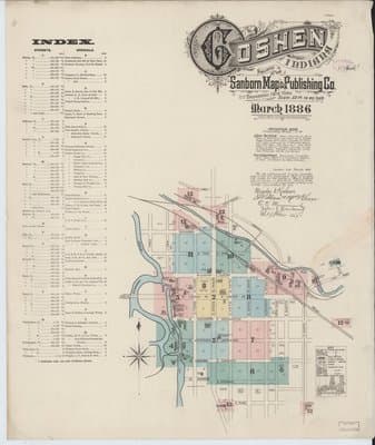 Sanborn Fire Insurance Map: Goshen, Indiana (1886)